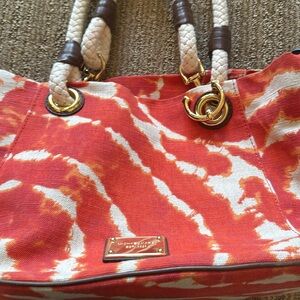Michael Kors tote purse-coral color
